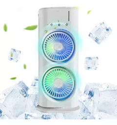 VENTILADOR CON HUMIFICADOR DOBLE RECARGABLE - comprar online