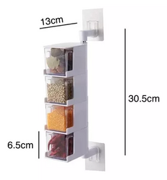 ESPECIERO CONDIMENTERO GIRATORIO DE PARED AUTOADHESIVO - tienda online