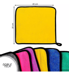 PAÑO MICROFIBRA 30X35 DOBLE TELA MULTIUSO AUTO - comprar online