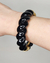bracelete acrílico preto trançado nicoleta 