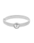 Bracelete em metal prata com pedra rivoli cristal, design elegante e moderno.