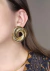 Brinco dourado Argolas design Vintage banho ouro 18k - Vanessa - comprar online