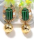 Brinco Dourado Design Besouro esmaltado em verde - Percevejo - comprar online