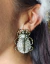brinco besouro dourado cravejado strass nicoleta