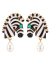 brinco zebra  dourado com pérola nicoleta 