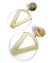 maxi brinco dourado com triangulo dourado nicoleta 