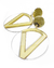 maxi brinco dourado com triangulo dourado nicoleta 
