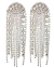 maxi brinco strass longo franjas nicoleta 