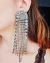 maxi brinco strass longo franjas nicoleta 