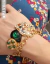 Pulseira Dourada Estilo Vintage Com Berloques com Pedrarias - Marrakech - Nicoleta Adornos | Acessórios Statement e Bijuterias Finas