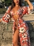 Kimono Whitehaven Beach Longo C/ Fenda nas Laterais Manga Curta Saída de Praia - comprar online
