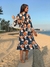 Kimono Grace Bay Longo c/ Fenda nas Laterais Manga Curta Saída de Praia