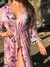 Kimono Praia de Tulum Longo C/ Fenda nas Laterais Manga Curta Saída de Praia - loja online