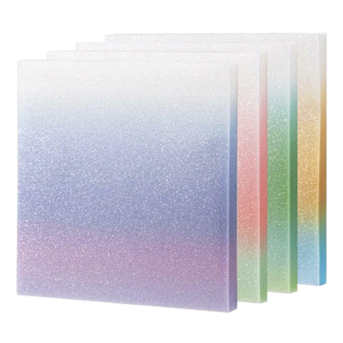 NOTAS ADHESIVAS DELI TRANSPARENTES CON GLITTER 76X76