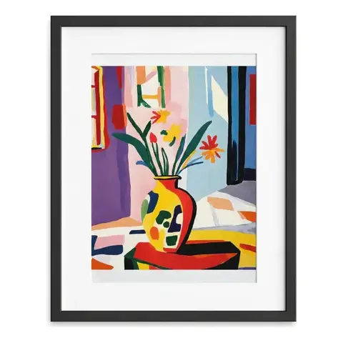 Pintar con Numeros - JARRON CON FLORES - Canvas 47x57cm (Sin marco) LAS LUPES