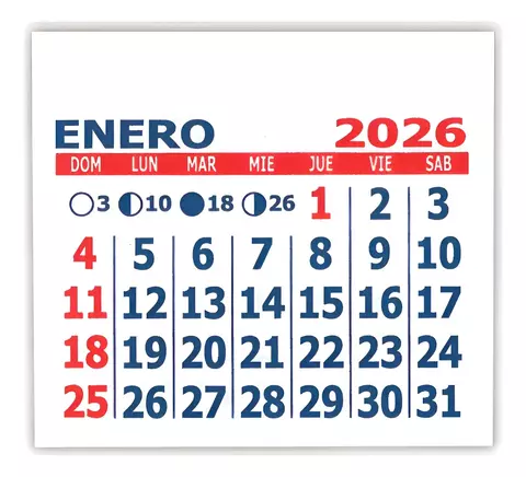 CALENDARIO CRISWAL MENSUAL 5X5 MIGNON 2026