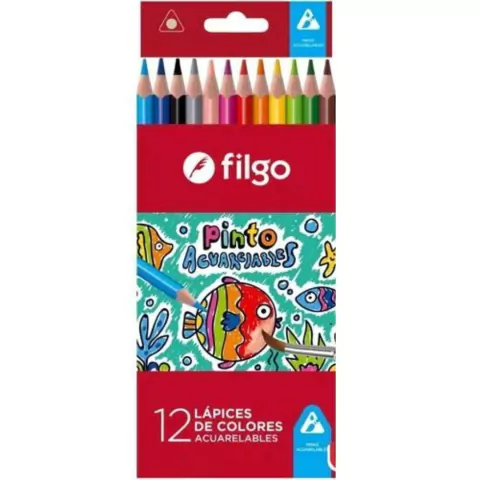 Lápices FILGO largos acuarelables x12