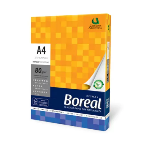 Resma BOREAL A4 80grs 500hjs