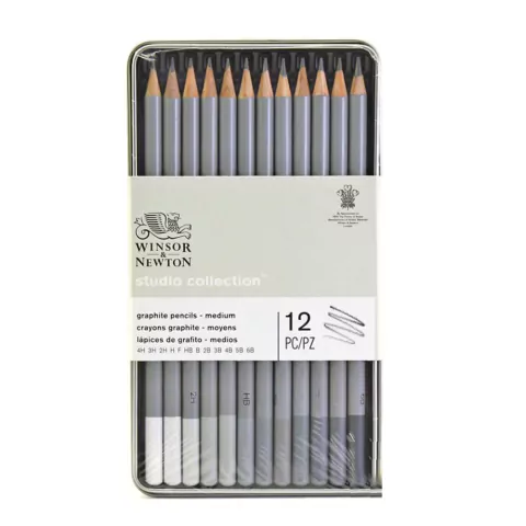 Lapices de grafito WINSOR AND NEWTON x12 c/lata