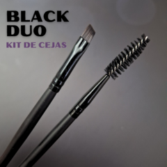 Black Duo - Kit de Cejas: Cepillo Espiral + Pincel Biselado