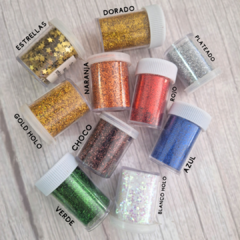 Gibre fino o grueso, partículas para maquillaje x Unidad - comprar online