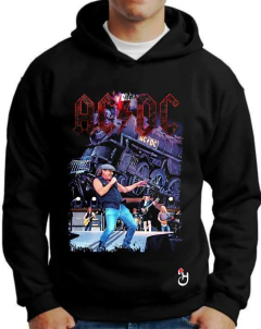 Buzo canguro de frisa Premium. Hoodie. AC/DC Mod B084 - comprar online