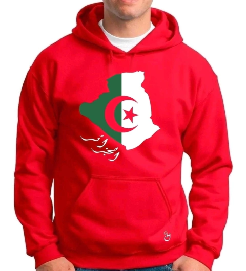 Buzo canguro de frisa Premium. Hoodie. Argelia. Árabe