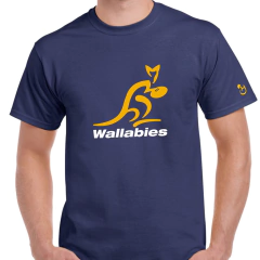Australia. Wallabies. Rugby. Remera de algodón peinado calidad premium.