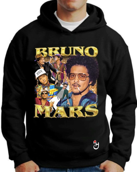 Buzo canguro de frisa Premium. Hoodie. Bruno Mars. Mod B113 - comprar online