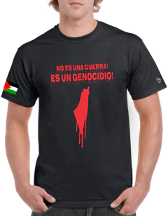 Genocidio. Palestina. Remera de algodón peinado calidad premium.