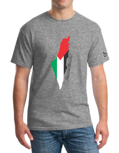 Palestina Resiste! Remera de algodón peinado calidad premium. Mod-PAL-0017