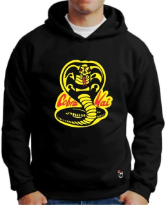 Buzo canguro de frisa Premium. Hoodie. Cobra Kai. Karate kid.