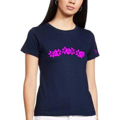 Flores. Remera entallada de algodón peinado premium! en internet