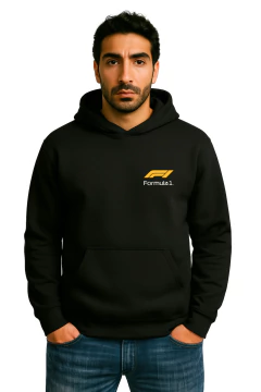Fórmula 1. Circuitos 2025. Buzo canguro de frisa Premium. Hoodie. - Habibis Remeras