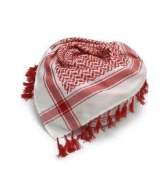 Kufiya. Pañuelos Árabes. extra grandes! 1,20 x 1,20. Blanco y Rojo. - comprar online