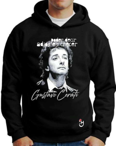 Buzo canguro de frisa Premium. Hoodie. Gustavo Cerati. Mod B125. - comprar online