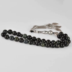 Masbaha. Tasbih. Jaspe Riolita. Piedra Natural Premium. 33 cuentas Rezo. - comprar online