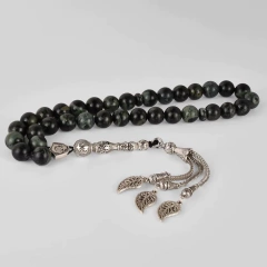 Imagen de Masbaha. Tasbih. Jaspe Riolita. Piedra Natural Premium. 33 cuentas Rezo.