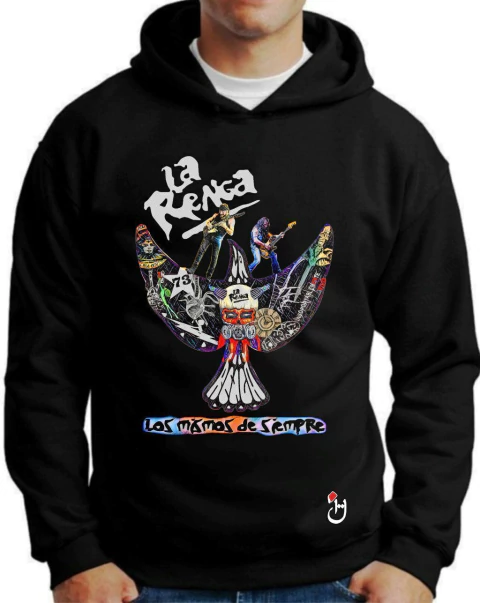 Buzo canguro de frisa Premium. Hoodie. La Renga. Mod B054. - comprar online