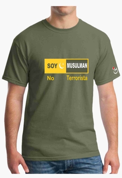 Musulmán, NO terrorista! Remera de algodón peinado premium! - Habibis Remeras