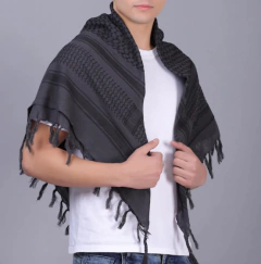 Shemagh Militar táctico Gris oscuro y Negro. Sirios Originales. en internet