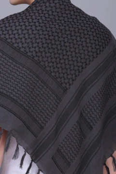 Shemagh Militar táctico Gris oscuro y Negro. Sirios Originales. - comprar online