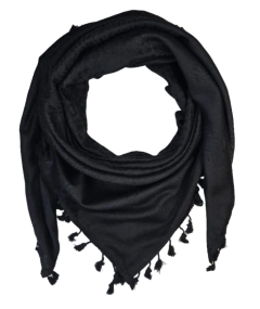 Shemagh Sirios extra grandes! 1,20 x 1,20. Todo Negro! - comprar online