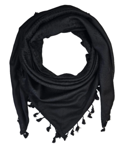 Shemagh Sirios extra grandes! 1,20 x 1,20. Todo Negro! - comprar online