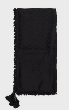 Shemagh Sirios extra grandes! 1,20 x 1,20. Todo Negro! - comprar online