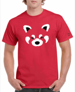 Panda Rojo. Remera de algodón peinado premium!