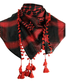 Shemagh Sirios extra grandes! 1,20 x 1,20. Negro y Rojo