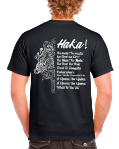 All Blacks. Hacka. Doble estampa. Rugby. Remera de algodón peinado calidad premium.