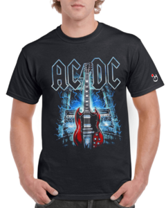 AC/DC. Guitarra.Mod 039. Remera de algodón peinado premium!