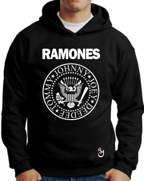 Buzo canguro de frisa Premium. Hoodie. Ramones. Mod.B139 - comprar online